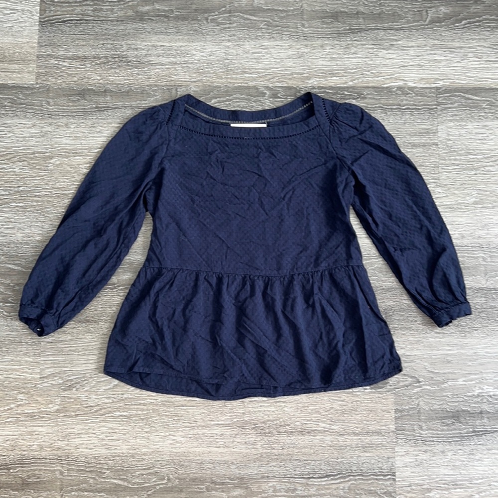 Loft Dark Navy Blue Blouse XSP